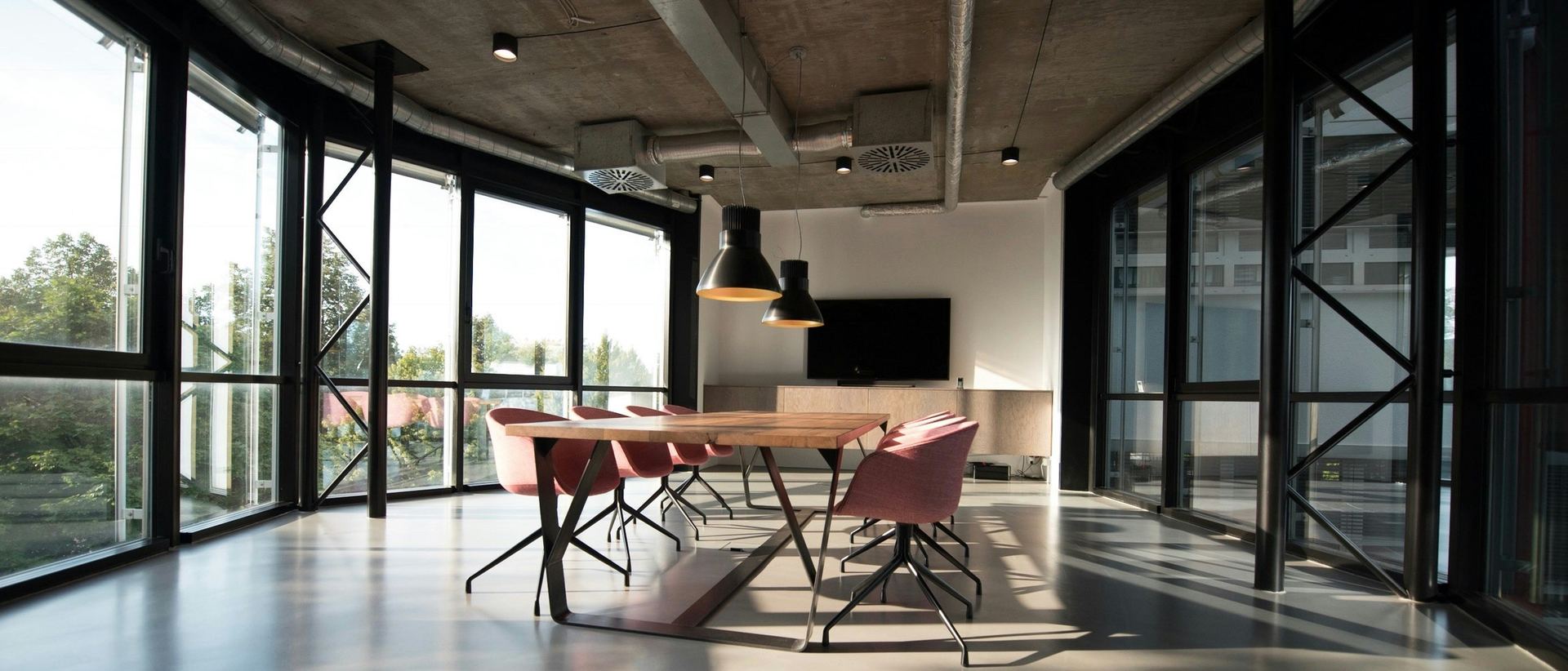 A quiet, modern meeting space